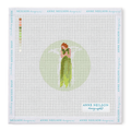 Green Watercolor Angel Round